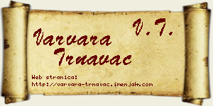 Varvara Trnavac vizit kartica